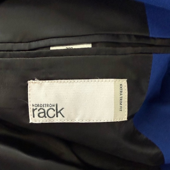 NEW Nordstrom Rack Sport Coat Mens 38 R Blue Extra Trim Fit Blazer Jacket NWOT - Picture 6 of 10